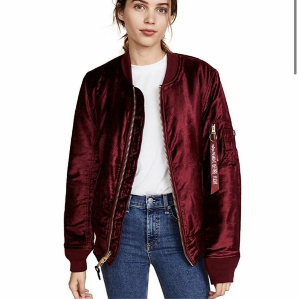 ALPHA INDUSTRIES MA-1 Reversible Velvet Jacket
